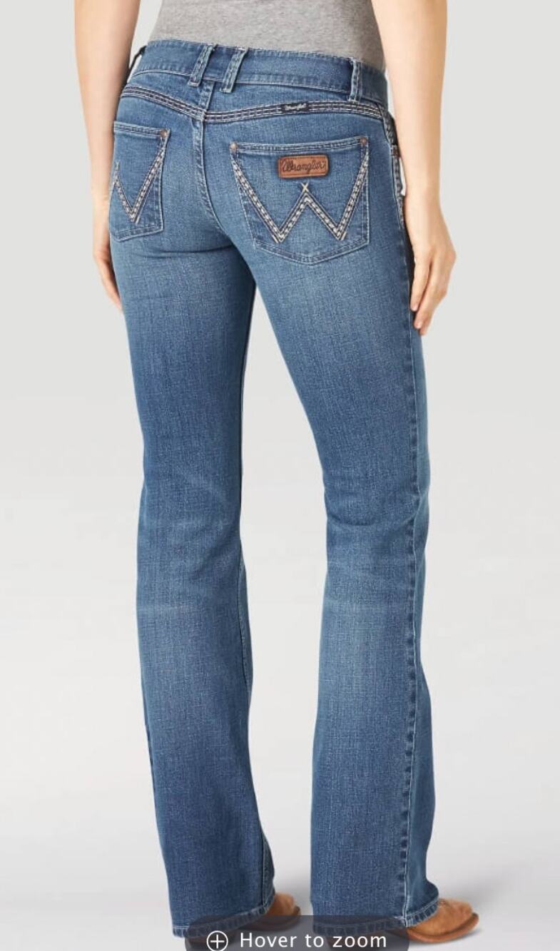 Wrangler Womens Retro Sadie Low Rise Bootcut Jeans Country Western Size 9x36